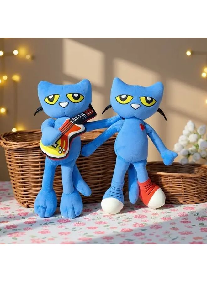 Guitar Cat Plush Toy with Rock Guitar Perfect Holiday Christmas Gift - Image 1